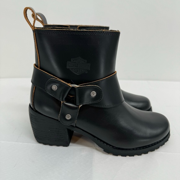 NWOB Harley-Davidson Lalanne Motorcycle Harness Boots Women’s US 7 Black D84686 - Picture 4 of 12